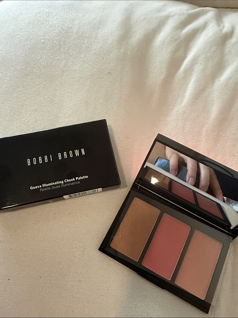 Bobbi Brown Trio Cheek Palette — Peach, Pink & Warm Nude